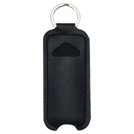 KOYOKOMA Lip Balm Case Holder with Ring Portable Lip Carrying Men's Women's Accessories, Black