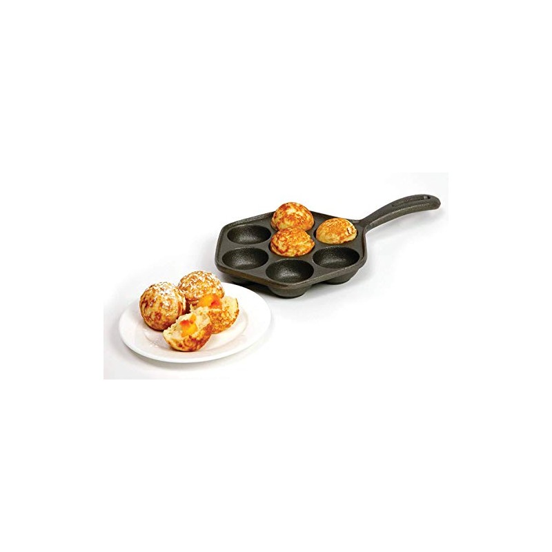 SCI Scandicrafts 7-Cup Aebeleskiver Pan, Cast Iron