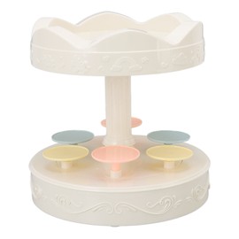 Rotating Dessert Machine Automatic Revolving Double Layer Dessert Display Stand Cupcake Display Plate