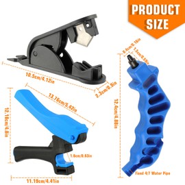 HUAREW 3PCS Drip Irrigation Tubing Hole Punch Cutter Tool Set, 2 in 1 Combination Drip Punch Tool, Irrigation Sprinkler Hose Cutter for Garden PE Pipe 16 20mm