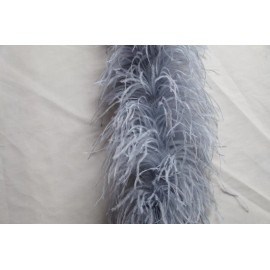 Perial Company 6 ply ostrich boa gray