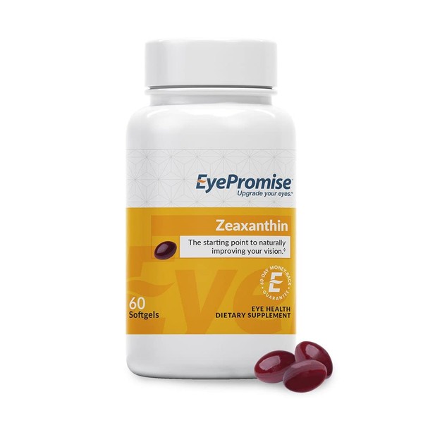 EyePromise Zeaxanthin Eye Vitamin - Softgels Capsules Made with Dietary Zeaxanthin for All Diets Including No Gluten and Vegetarian