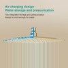 AULEEND Square Rain Shower Head, High Flow Stainless Steel,Work with