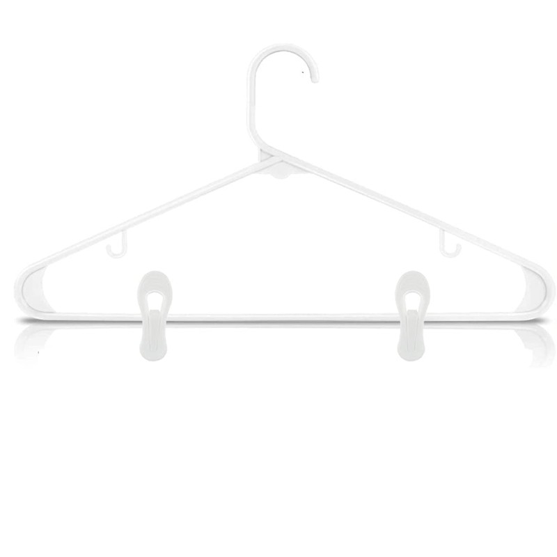 Otylzto 20 Pcs Multi-Purpose Clips for Hangers, White Clothes Hanger