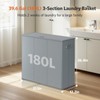 LAMU 180L Laundry Basket 3 Section, Extra Large Laundry Hamper