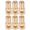 10 Pcs 6mm Banana Plug Gold Plated Male Connector Adapter
