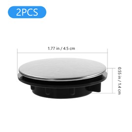 NUOBESTY Sink Tap Hole Cover, Kitchen Faucet Hole Cover, Stainless Steel Plate Stopper Cover Blanking Metal Plug Soap Dispenser Cover for Kitchen Bathroom 2pcs
