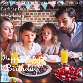 EPIRORA Gold Chain Necklace Gifts for Son, Happy Birthday Son Gifts for Boys丨Mens Cuban Chain Jewellery Christmas Presents for Son