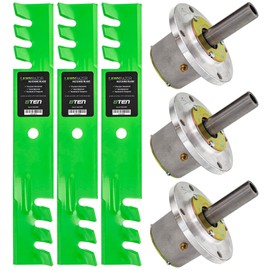 8TEN Spindle Toothed Blade Kit for John Deere 48 inch Deck Commercial Walk Behind Mower AM122797