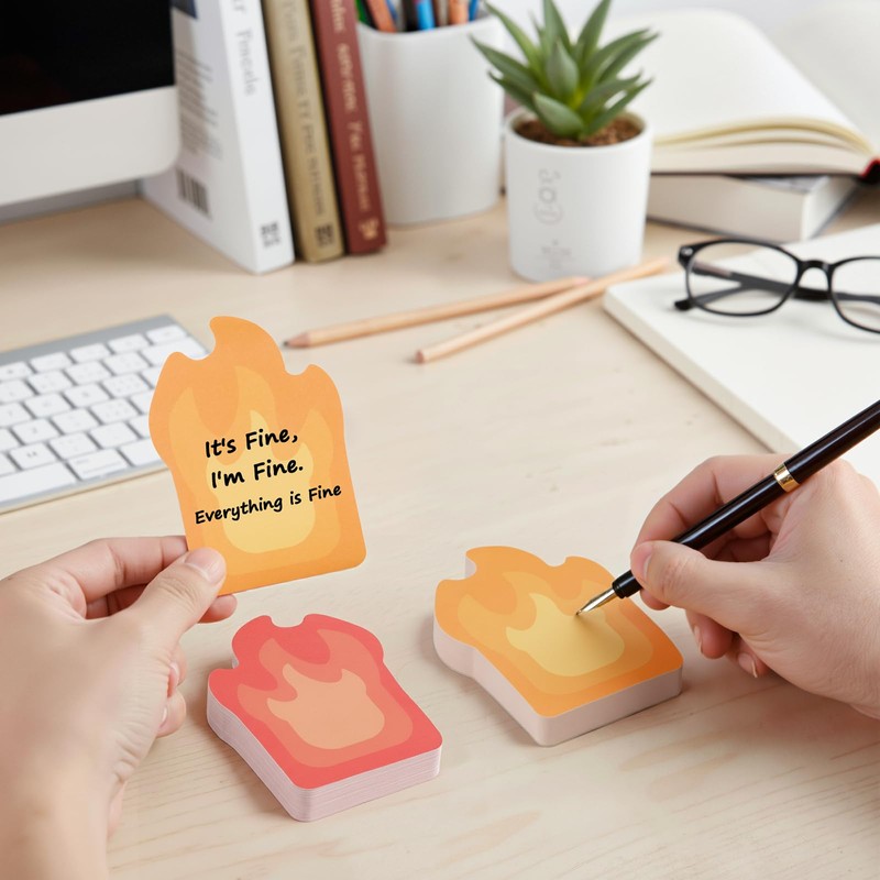 Dalycro Dumpster Fire Sticky Notes Set, 350 Sheets Funny Sticky