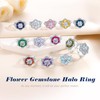 AGRULE Lotus Ring Wedding Mothers Gift 4.9 Carat Gemstone Cocktail