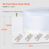 26 Feet Silicone Seal Strip,Door Weather Stripping, Sealing Tape for