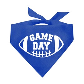Game Day Dog Bandana | 100% Cotton Adjustable Triangle | Made in USA | Football | Sports | Biggest Fan | Game Day | Royal, One Size (323)
