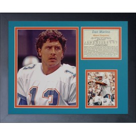 Legends Never Die "Dan Marino Portrait Framed Photo Collage, 11 x 14-Inch, Black (11685U)