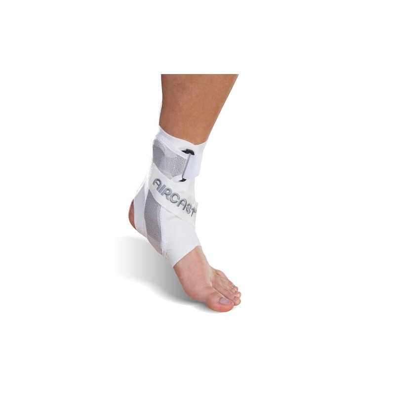 AIRCAST A60 Ankle Support Brace, Left Foot, White, Medium
