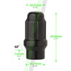 DPAccessories 23 Black 1/2-20 Closed End ET Spline Tuner Lug