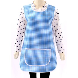 LINEN CLOSET Womens Tabards with Pockets for Men Ladies Cleaning Catering Chef Kitchen Aprons Unisex Hygea Tabard Apron Work Tabards