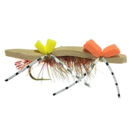 The Fly Fishing Place Plan B Skwala Foam Body Trout Bass Dry Fly Fishing Flies - Set of 4 Hook Size 10