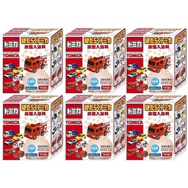 Tomica at Work Carbonated Bath Sale, Small Tomica Bonus Included, Peach Scent (Set of 6)