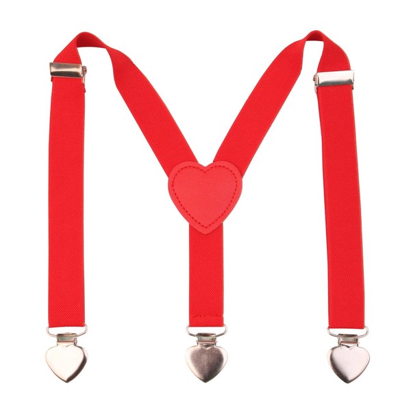 GUCHOL Kids Suspenders for Boys and Girls Adjustable Elastic Peach