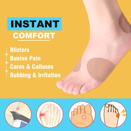 Moleskin for Blisters, Flannel Adhesive Moleskin Pads, Thick Moleskin Padding, Blister Prevention Tape, Moleskin Patch for Feet, Heels, Toes | Blister Bandages Reduce Friction