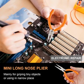 Rongon 5in Small Needle Nose Pliers,Long Nose Plier, Jewelry Plier Tool