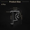 sourcing map 4pcs Valance Clips, 2in Arc-Shaped Clear Plastic Valance