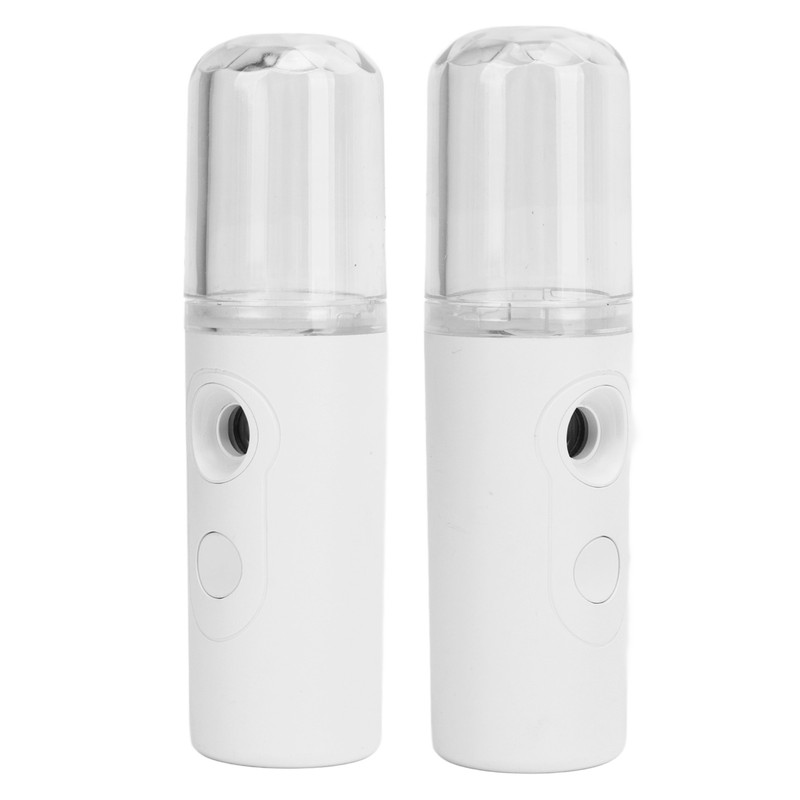 2PCS Portable Nano Facial Mister Mini Facial Steamer USB Rechargeable
