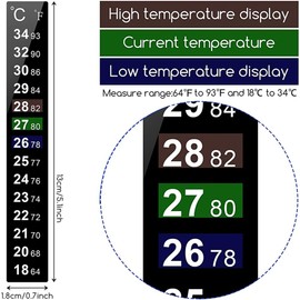 Aquarium Thermometer Fish Tank Sticker Temperature Strip Dual Scale