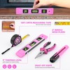 URASISTO 123 Piece Pink Household Tool Set with 3.6V USB