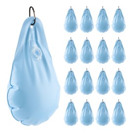 16 Pack Pool Cover Weights with Hooks, Winter Pool Cover Hanging Bag, PVC Leakproof Weights Water Bag, for Round, Oval, Rectangular & Irregular Above Ground Pools