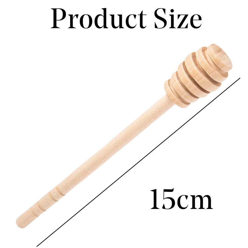 Wooden Honey Mixing Stirrer 10Pcs 6inch Honey Dipper Sticks Honey