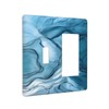 Blue Navy Marble 2 Group Switch Rocker Combination Wall Plate