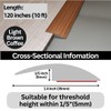 1/5 inch Height Floor Transition Strip, Self Adhesive Carpet Wood