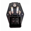 IEC Built-in Socket C14, with Black Switch and Two Fuses,