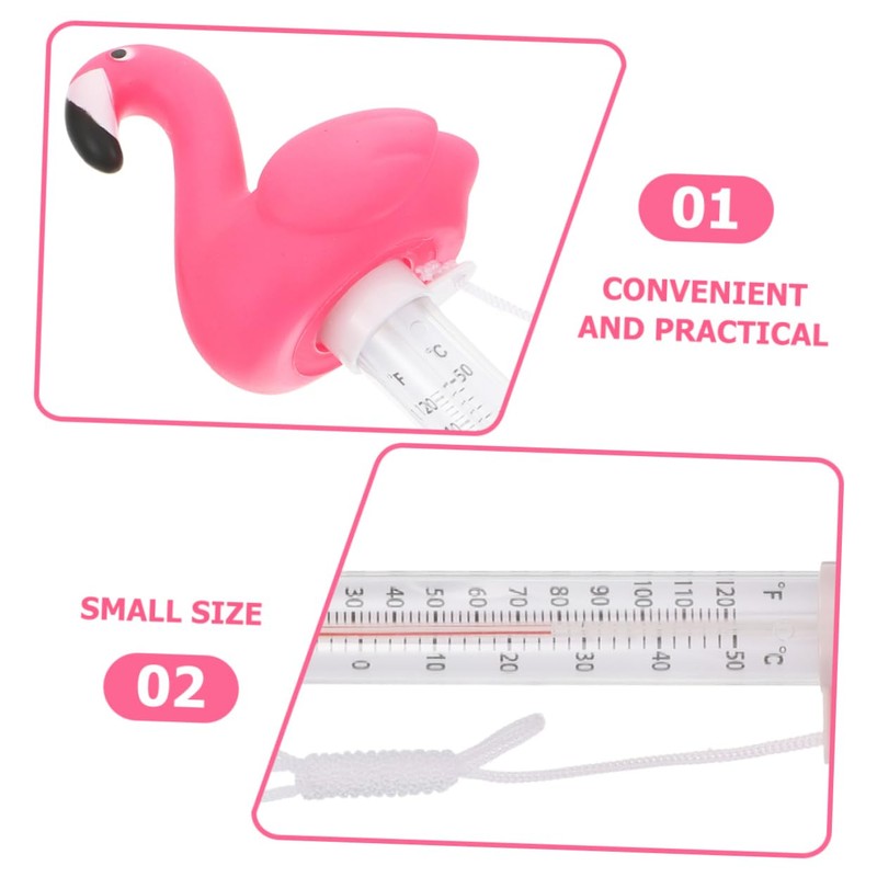 Outanaya 2pcs Flamingo Floating Pool Thermometer for Hot Tub Spa