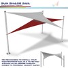 Windscreen4less 12'x12'x12' Waterproof Sun Shade Sail Triangle Shade Canopy Cover