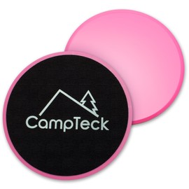 CampTeck U6575 Dual Sided Gliding Discs Core Sliders for Home Fitness Workout, Abdominal & Full Body Exercises – For Use on Carpet & Hard Floors - Pink - 2pcs