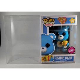 Funko POP! Care Bears 40th Champ Bear #1203 Chase Flocked Box Protector