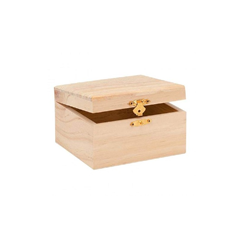 SELVA Wooden Box Rectangular Pine Untreated Staining Painting Decorating Dimensions