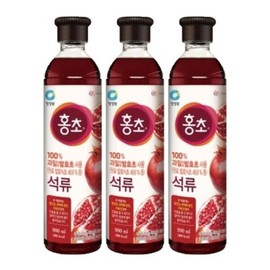 Hongcho 청정원 마시는 홍초 석류 900ml X 3개 Clean One Drinking Hongcho Pomegranate 900ml x 3 pcs