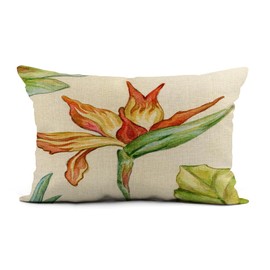 HODKHNO Throw Pillow Cover 12x20 Inch Tropical Bird of Paradise Hawaiian Home Decor Pillowcase Lumbar Pillow Case Cushion Cover for Sofa Couch Bed