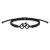 SAILBRACE Black Bike Braid Bracelet, Stainless steel, polyester