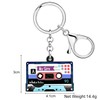 HUAGEO Acryl 80s 90s Retro Magnetisches Kassettenband Schlüsselanhänger Rucksäcke Autoschlüssel