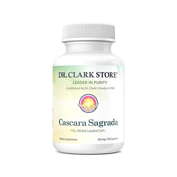 Dr. Clark Cascara Sagrada Herbal Laxative, 425mg, 100 Capsules