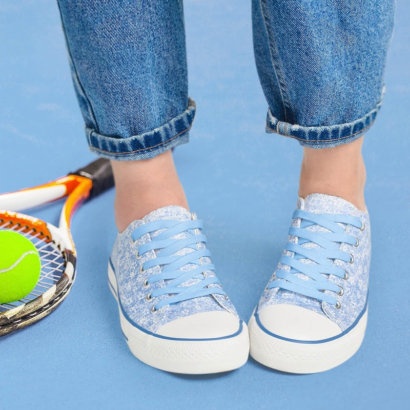 DELELE Solid Flat Shoe Laces: Hollow Thick Shoelaces for Sneakers