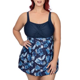 PERONA Traje de baño de una pieza para mujer, talla grande, estampado retro, traje de baño pin Up, Jungle, 24