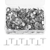 500pcs Drawing Pins, BetterJonny 9.5mm Silver Push Pins Iron Thumb