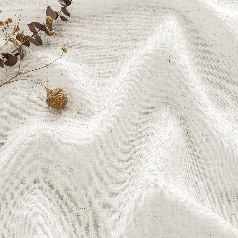 MIULEE Pinch Pleated Natural Linen Curtains 84 Inches Long 2