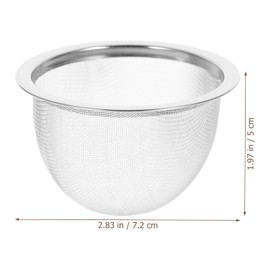 DOITOOL Teapot Mesh Strainer Infuser Filter: 8pcs Replacement Stainless Steel Tea Pot Drain Net Reusable Loose Leaf Tea Strainer Tea Infuser 7.2 * 6CM